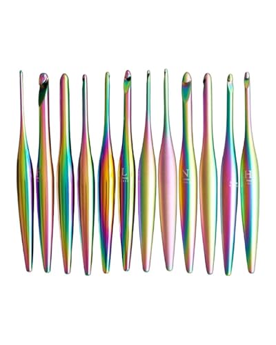 Furls Crochet Hook, Limited Edition Matte Aura Streamline Metal, Ergonomic Handle Crochet Hooks 7