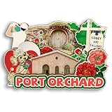 Tripsouv Wooden 3D Fridge Magnet of Port Orchard Washington USA Funny Refrigerator Sticker City Travel Souvenir Home Kitchen Decorative