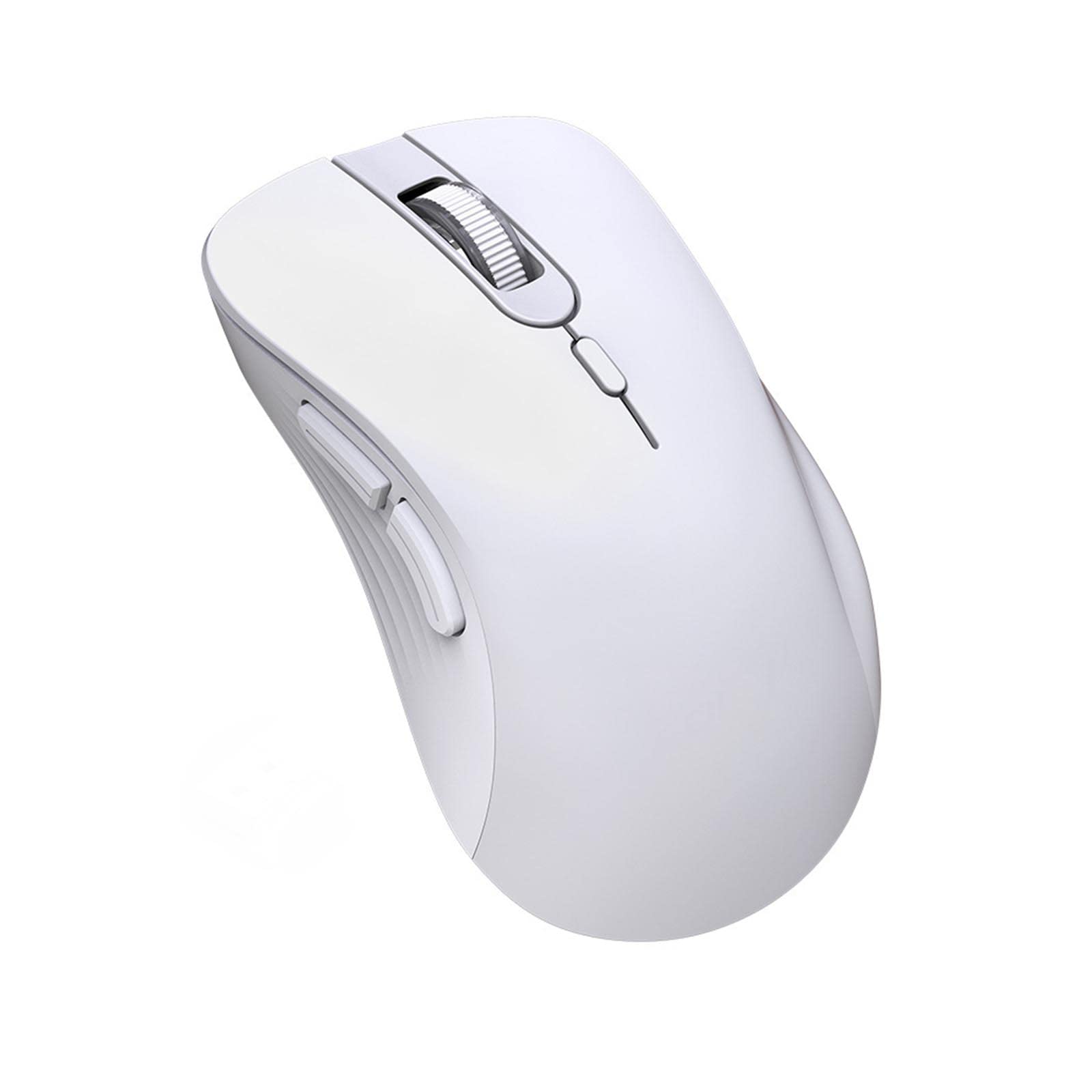 JUSHZ Bezprzewodowa myszka komputerowa do laptopa, gier, ergonomiczne myszy, ergonomia, fotoelektryczny, prezent, 2,4 G, bezprzewodowa, czterokierunkowa wtyczka Plug and Play, 110 x 63 x 38 mm, biała