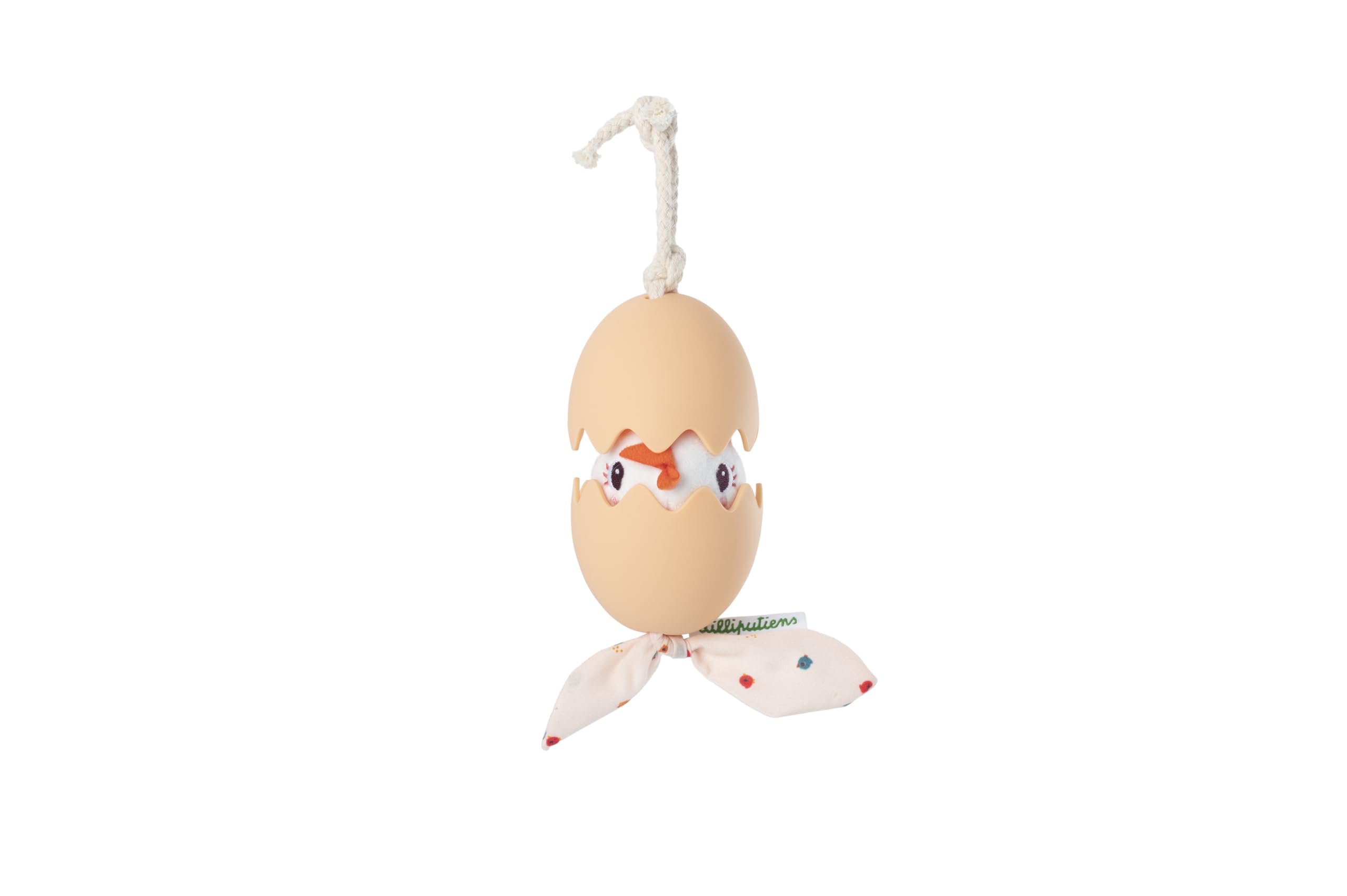LILLIPUTIENS - Vibrating Surprise Egg Paulette the Chicken - Interactive Awakening Toy for Babies - To Hang for Fun Interactive Moments - From 6 Months - 83431