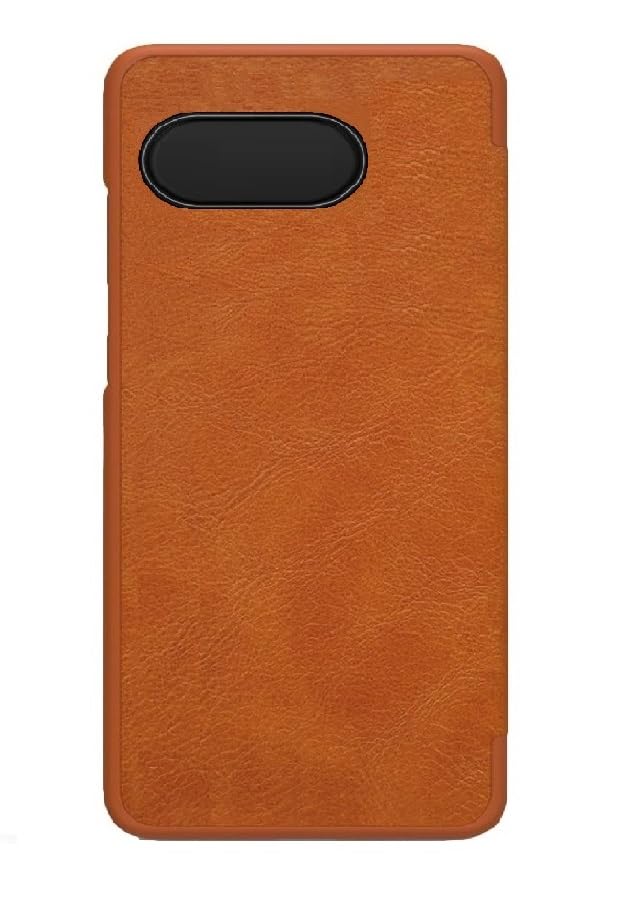 Image of WHITBULL Soft Leather Wallet flip case kick Stand with Magnetic Closure Lightweight Slim flip Cover Compatible with Google Pixel 9A - Brown