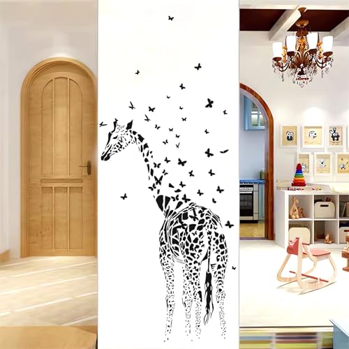 Vinilo Decorativo Sacinora Giraffe y Mariposas 87x96 cm miniatura 5