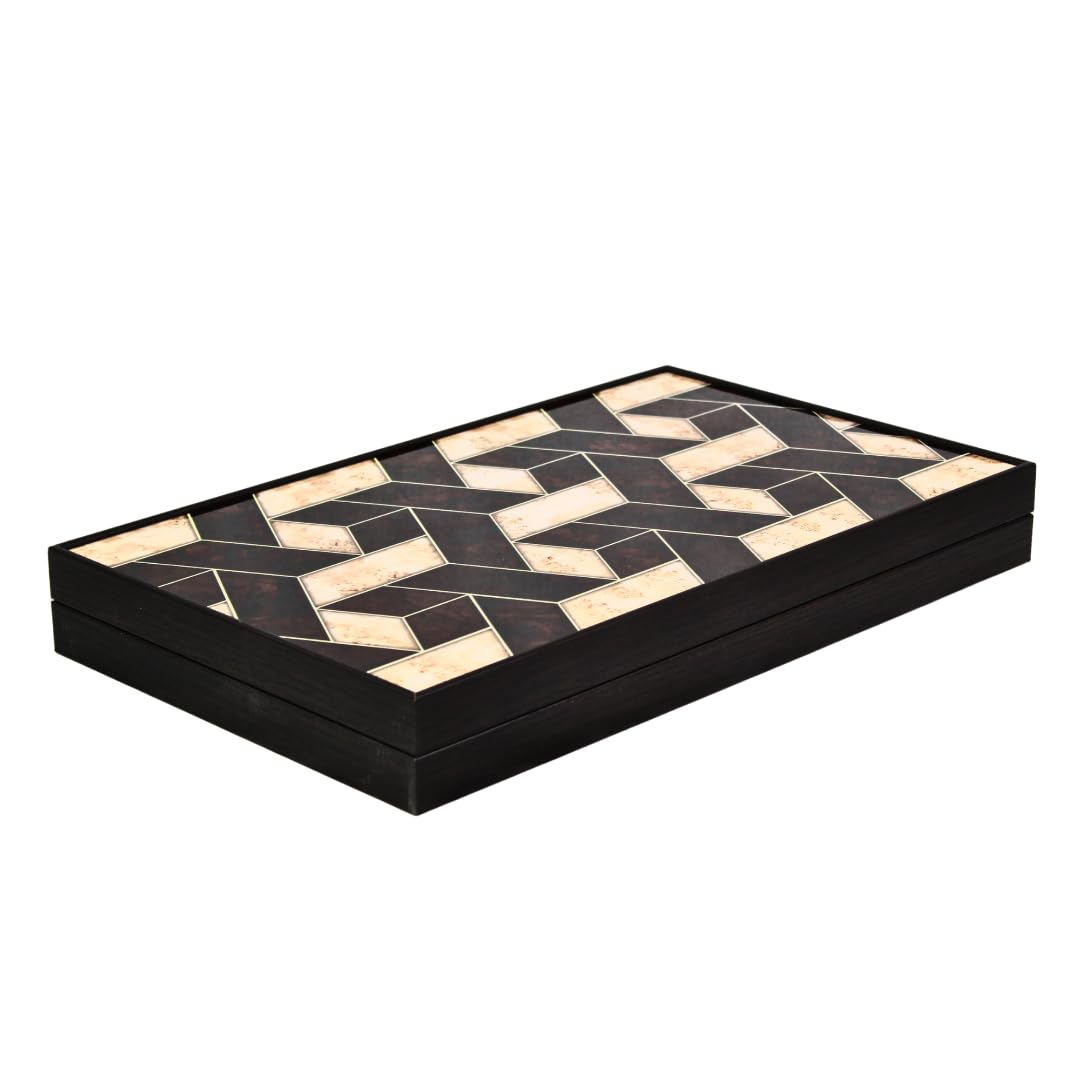 Ensemble de backgammon en bois 58,4 cm