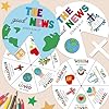 COcnny Religious Christian Craft Activities - 24 Sets John 3:16 Coloring Crafts for Kids, Color Your Own Bible Wheel Cards, DIY Jesus Biblical The Good News Art Paper Game for Sunday School Class Home #5