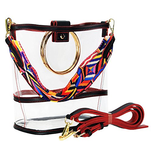 SharPlus Clear PVC Crossbody Shoulder Purse Bag - Sporting Events NFL & Concerts