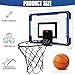 Xucutu Indoor Mini Basketball Hoop for Door - Over The Door Basketball Mini Hoop with Scoreboard & 3 Balls, Foldable Basketball Hoop for Wall & Room Basketball Toy Gift for Boy Kids Teens