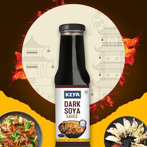 Image of KEYA Dark Soy Sauce 200 G|Rich & Flavorful|Tangy,Fresh & Spicy|Chinese Restuarant Style|Soy Sauce For Cooking,Marinades,Stir-fries,And Dipping|Ideal For Stir-Fried Dishes,Soups,And Sauces