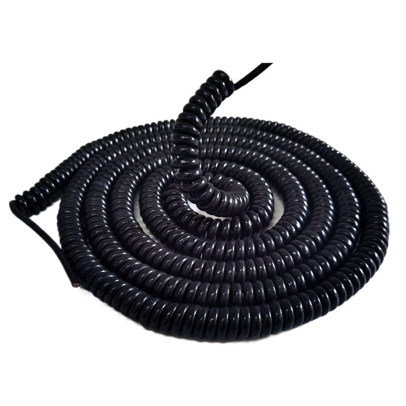 Cable de alimentación telescópico 2 núcleos para resorte expansible 2