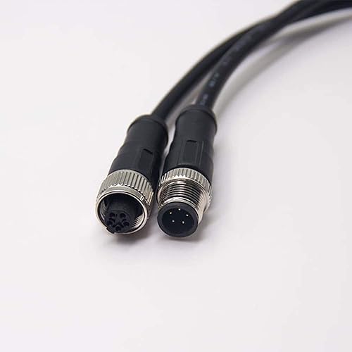 Miniatura 77 de Elecbee Conector M12 macho a doble hembra de doble extremo de cable hembra a macho M12 conector (A-Code 5 Pin recto 0.5M/1.6ft) A-Code 5 Pin