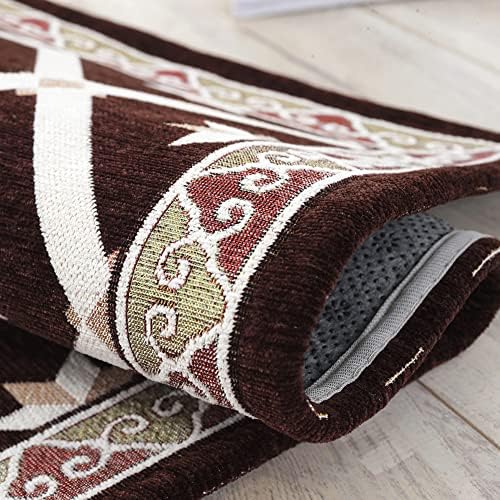 AMIDA Entrance Indoor Mats60x90cm, Non-Slip Entrance Rug Washable Floor Mat Inside Durable Back Front Door Mat Carpet For Kitchen Office Living Room Doorway Laundry Patio Bedroom Carpet(Coffee)