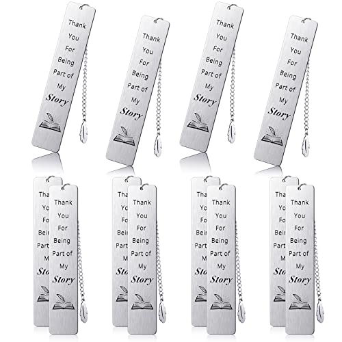 Sabary 12 Pcs Thank You Appreciation Gift for Women Men Bookmark with Tassel First Day of School Bookmarks for Teacher Friend Book Lover Classmate Volunteer Coworker Labor Day Retirement Gift