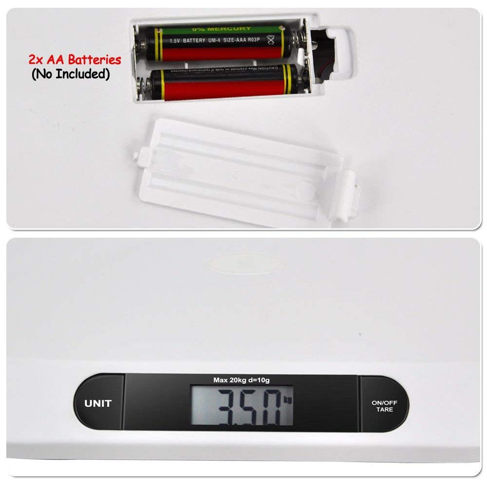 Bilancia per Neonati Ad Alta Precisione con Display LCD, Bilancia Intelligente per Bambini, Misurazione Accurata del Peso del Neonato Fino A 20 Kg/44 Libbre, Indispensabile per I Neo Genitori.