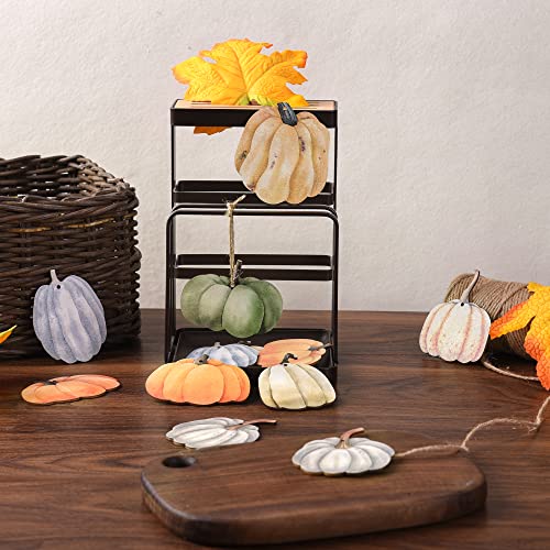 36 Pcs Fall Wooden Hanging Ornaments Pumpkin Wood Cutouts Thanksgiving Harvest Small Hanging Signs Farmhouse Pumpkin Tree Decorations For Autumn Halloween Party Home Decor #TOP6