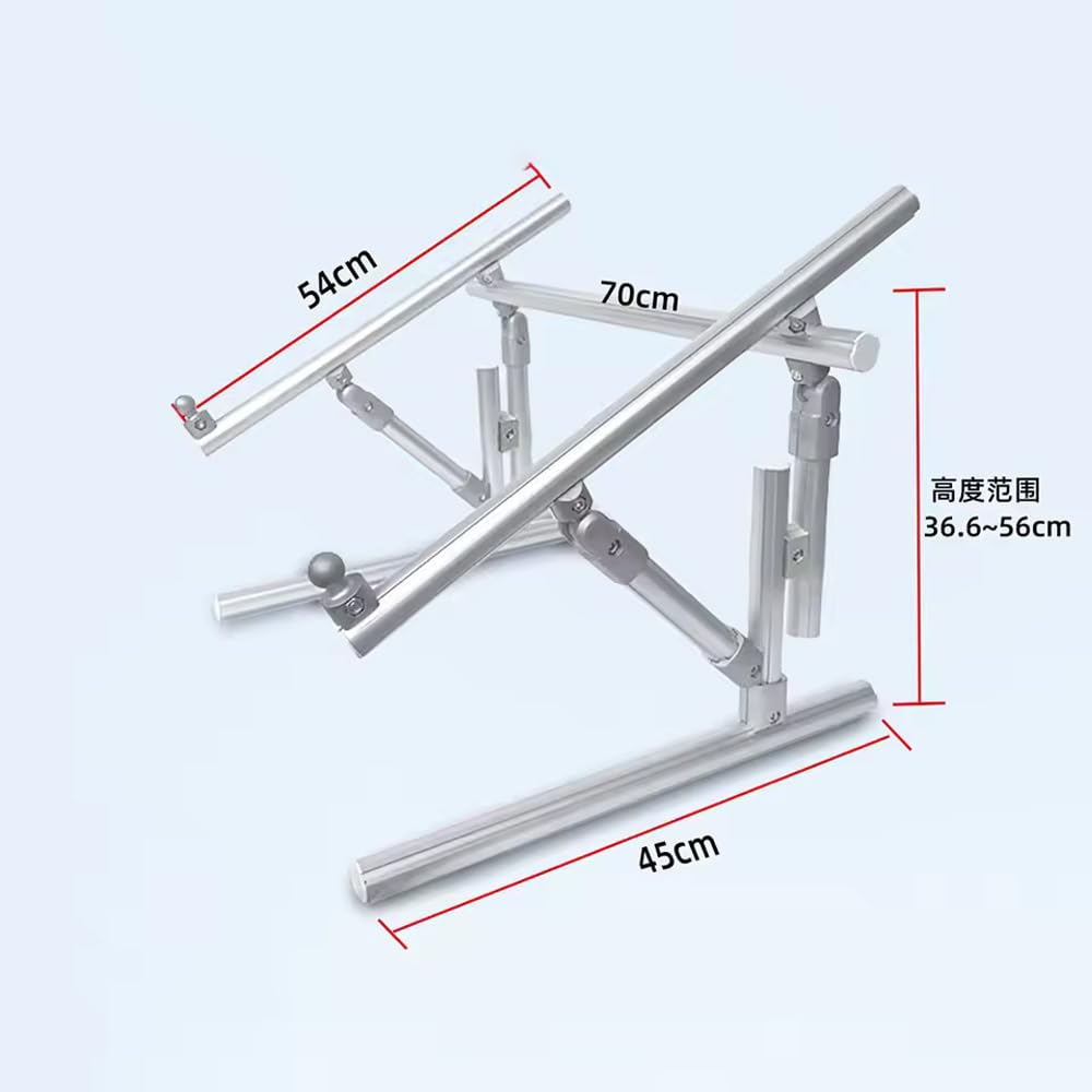 Soporte para punto de cruz, soporte ajustable de aleación de aluminio para punto de cruz y bordado con tensión de trinquete, soporte para bastidor de bordado artístico (70 cm)