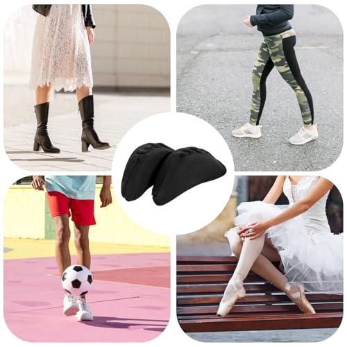 Image of 3 Pair Shoe Filler for Too Big Shoes Women, Soft Toe Filler Inserts Adjustable Shoe Filler Big Toe Plug Foot Brace Shoe Pads Toe Cushions for High Heels Pumps Flats Sneakers (Black)