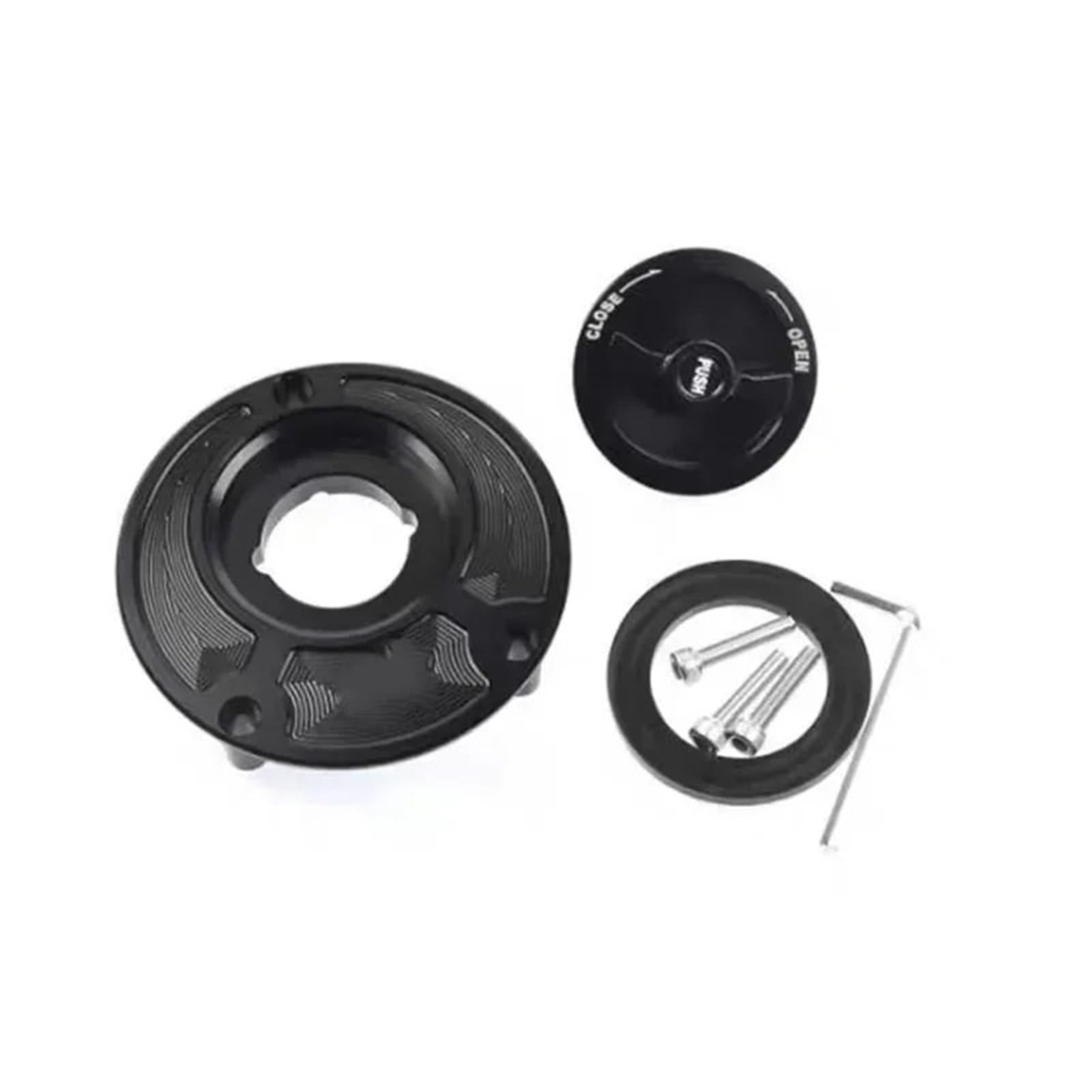 Samochodowe korki wlewu oleju CNC aluminiowa bezkluczykowa pokrywa zbiornika paliwa pasująca do Yamaha MT 01 MT03 MT07 MT09 MT10 MT 15 MT25 MT125(Grey Black)