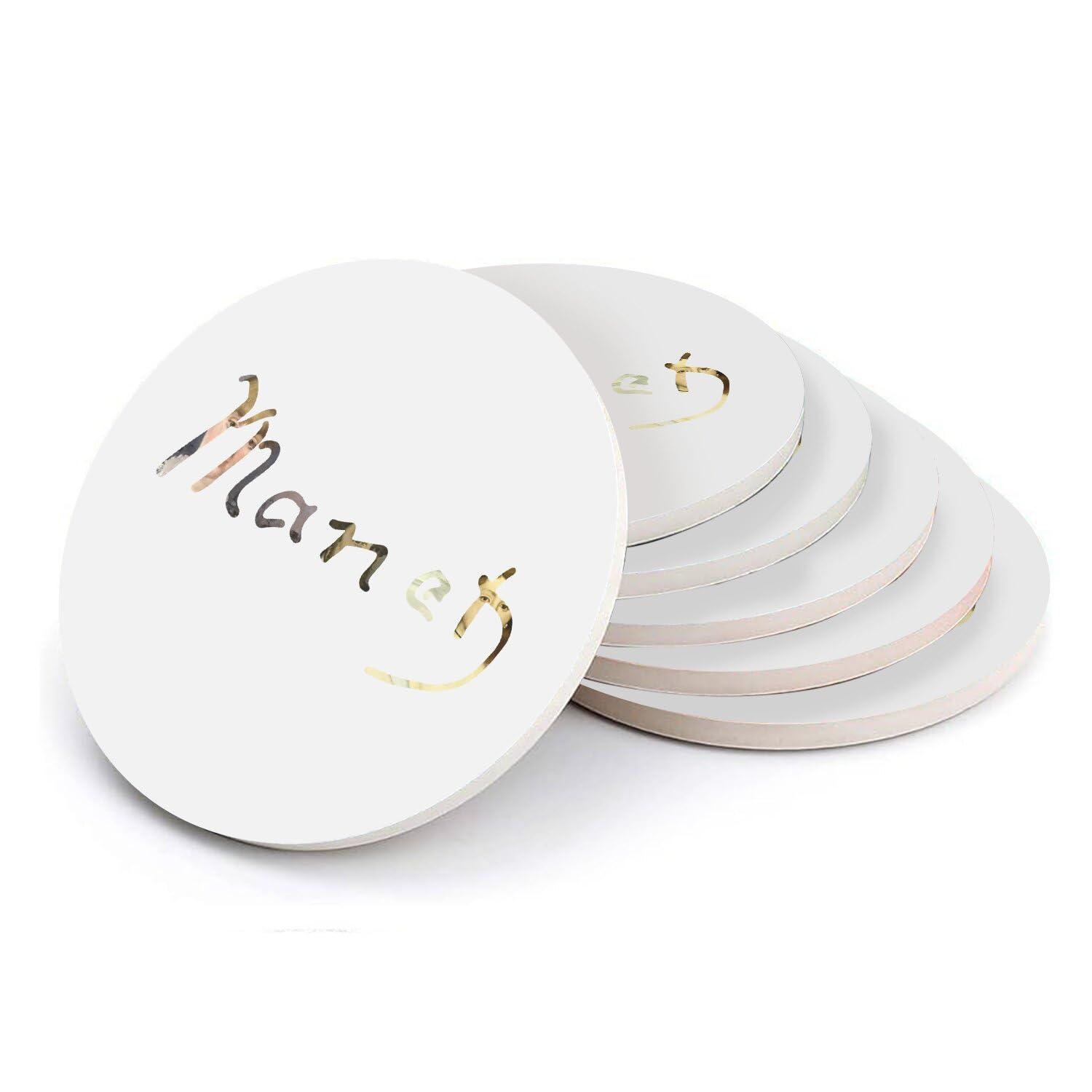 Sous-verres ronds en céramique Manet, lot de 6 pièces de 108 mm pour les amateurs d'art impressionniste