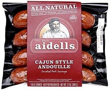 Aidells Cajun Style Andouille Sausage 12 Oz (4 Pack)