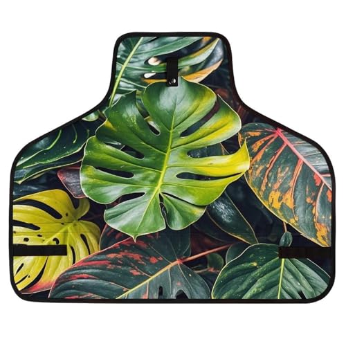 Delantal de trabajo con diseño tropical multicolor miniatura 1