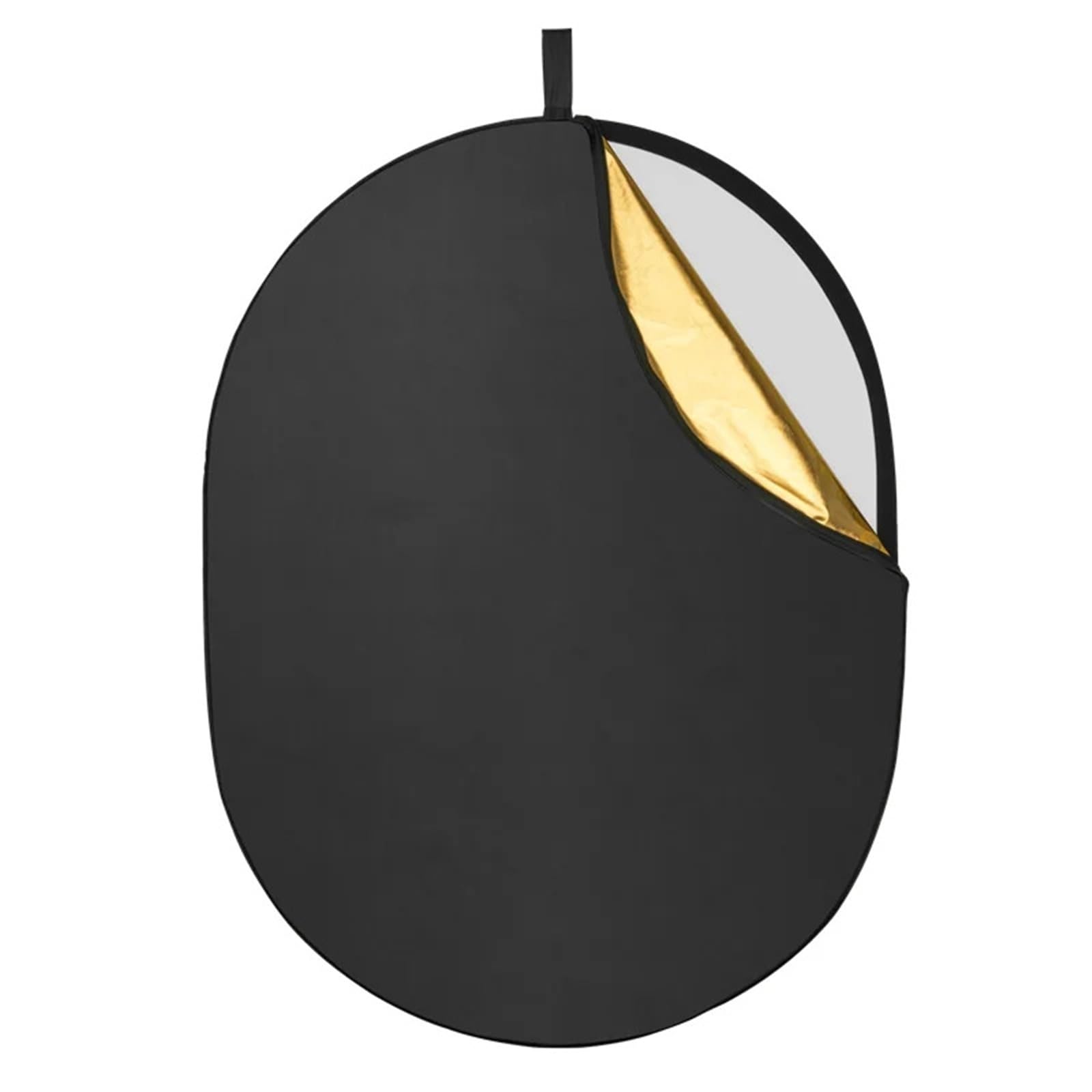 Compatible con Reflector 5 en 1 de 92x122 cm. | Panel ovalado con superficies doradas/plateadas/blancas/negras/translúcidas, pliegues for viajes de estudio