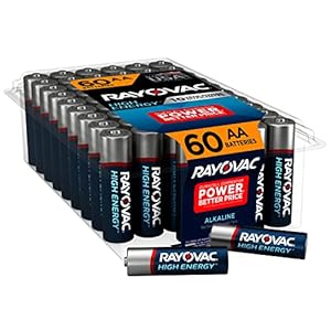Rayovac AA Batteries, Double A Battery Alkaline, 60 Count