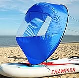 canoa con vela 🏂 【ABAJO DEL VIENTO Y ACELERAR】 Incluso con viento fuerte, la vela de kayak conserva su forma original.Siga el viento puede cambiar rápidamente su dirección y acelerar el remo, ajuste perfecto Kayak canoas botes inflables y botes de expedición.