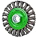 Forney 72749 Wire Wheel Brush, Twist Knot Crimped with 1/2-Inch and 5/8-Inch Arbor, 6-Inch-by-.020-Inch