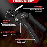 Kit d'outils de fermeture à glissière métallique (noir) en acier inoxydable 150PCS Attaches auto-Locantes, fixation réglable & Outil de coupe pour l'escrime extérieur, automobile, tuyaux d'échappement