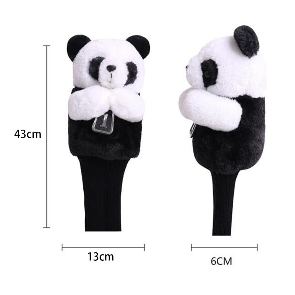 F Fityle Novedad Golf Club Headcover Animal Driver Head Cover Manga portátil para Mujeres Hombres Golfista