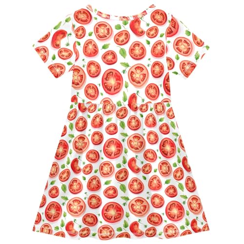 Toddler Girls Dress Short Sleeve Dresses Casual Dresses for Little Girls Summer Birthday Party Beach 2-8Y2