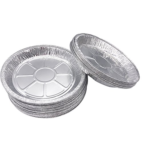 Premium 9" Aluminum Foil Pie Pans 50Pcs/Set. Disposable Tin Plates For Pies Tart Quiche #TOP2