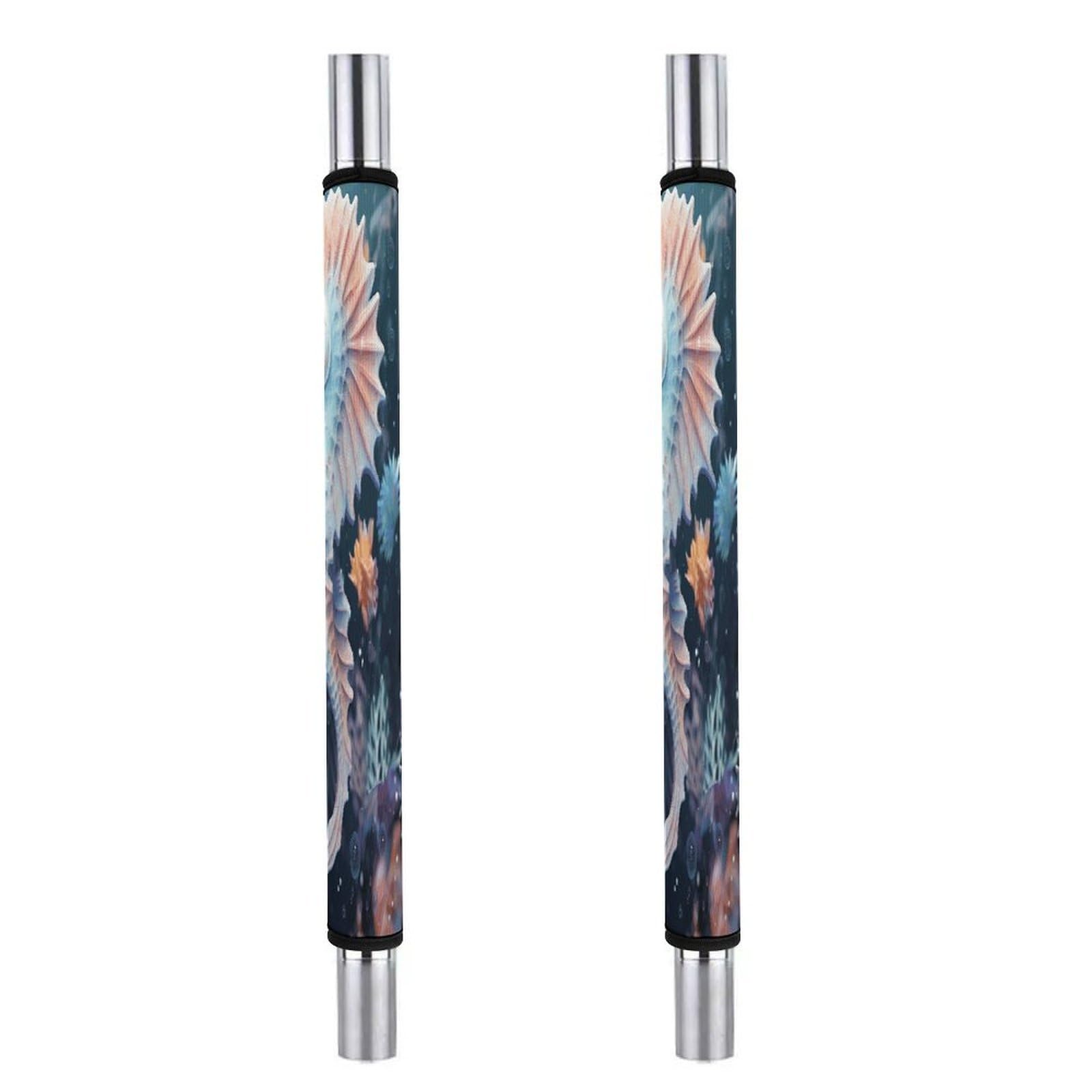 ADFGYERH Seahorse and Starfish Refrigerator Door Handle Covers 2 PCS, Refrigerator Handle Covers Non-Slip Fridge Handle Covers for Oven Microwave Dishwasher Appliance Door Sleeves