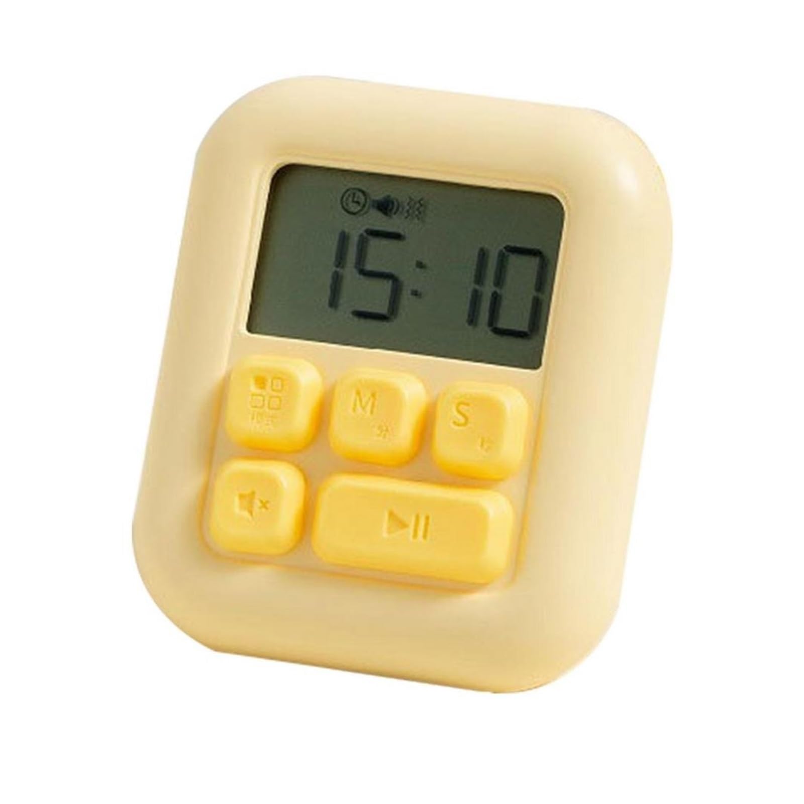 Magnetic LED Digital Kitchen Countdown Timer Stopwatch With Stand Practical Cooking Baking Sports Alarm Clock Reminder Tools Reliable Efficient(Cheese Yellow)