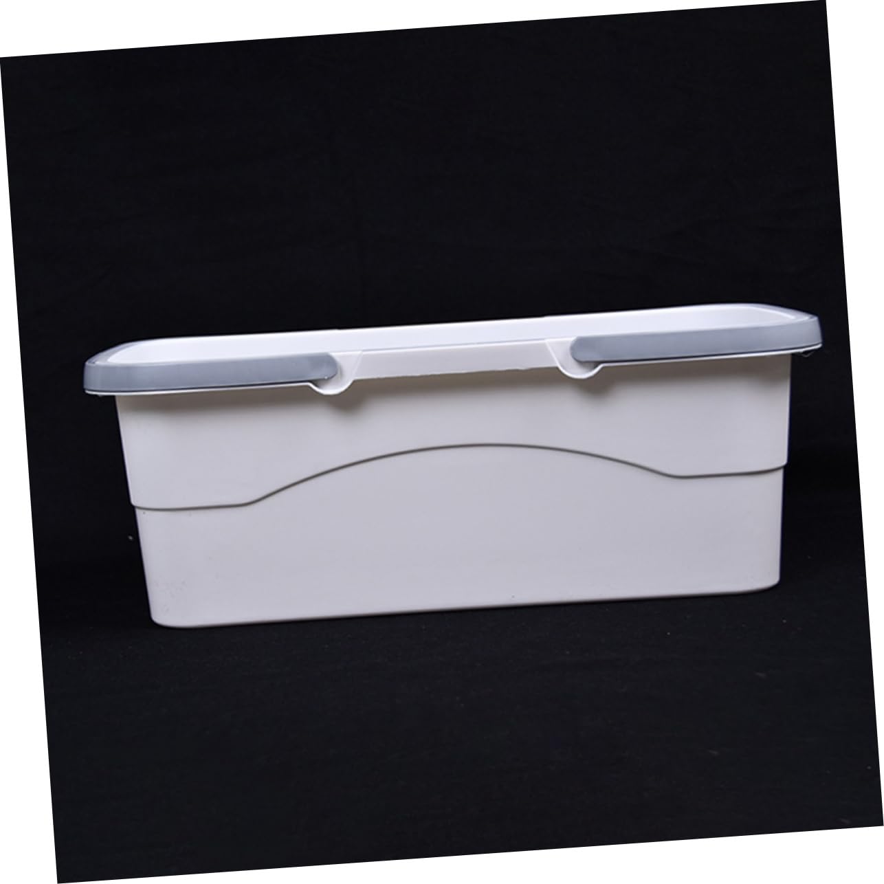Cubo de Fregona Plana Blanco de Plástico PP con Orificio de Drenaje | Sistema de Escurrido, Evita Vuelcos y Protege las Manos del Agua Sucia, Uso Doméstico con Mopa Plana Color Aleatorio