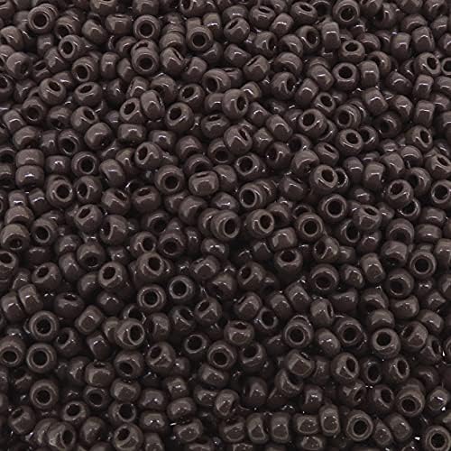 Brown Opaque Miyuki Japanese round rocailles glass seed beads 11/0 Approximately 24 gram 5 inch tube