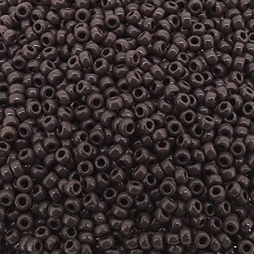 Brown Opaque Miyuki Japanese Round Rocailles Glass Seed Beads 11/0 Approximately 24 Gram 5 Inch Tube #TOP6