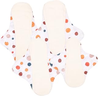 PLAFOPE 4pcs Washable Menstrual Comfortable Pad Household Menstrual Pad Napkin Fiber Mat Woman Portable Menstrual Reusable Pad