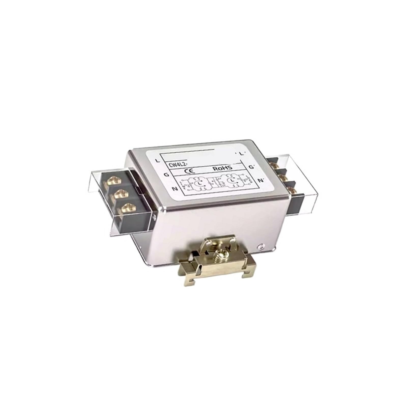 Filtre anti-interférence CW4L2-3A-S(005) secteur 220V rail bipolaire monophasé pour armoire