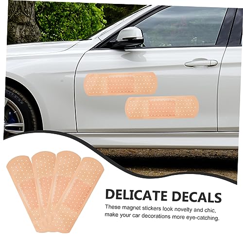 4 Stück Aufkleber Kühlschrankmagnet Magnete Autodekoration Fahrzeugmagnetdekorationen dekorative Kühlschrankdekoration weiche Fliese Applikationen Pflaster Wagen Magnet-Set PVC – Bild 4