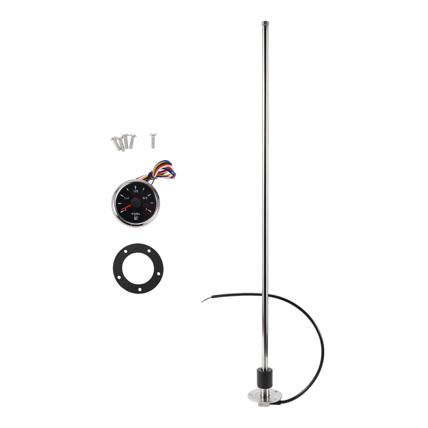 Fuel Sending Unit and Gauge Kit 30" Length Boat Fuel Sending Unit Marine Fuel Sender Unit Metal Black 1 Set 240-33 Ohm