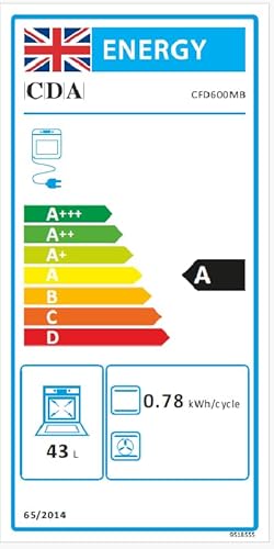 CDA CFD600MB Dual Fuel Cooker with Double Oven, A Rated - Black - Image 5