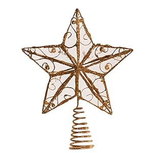 Kurtsadlerh0086kurtadler614inchgoldwirestartreetop Urban Country Home Decor Kurt s adler h0086 kurt adler 6 14 inch gold wire star treetop urban country home decor