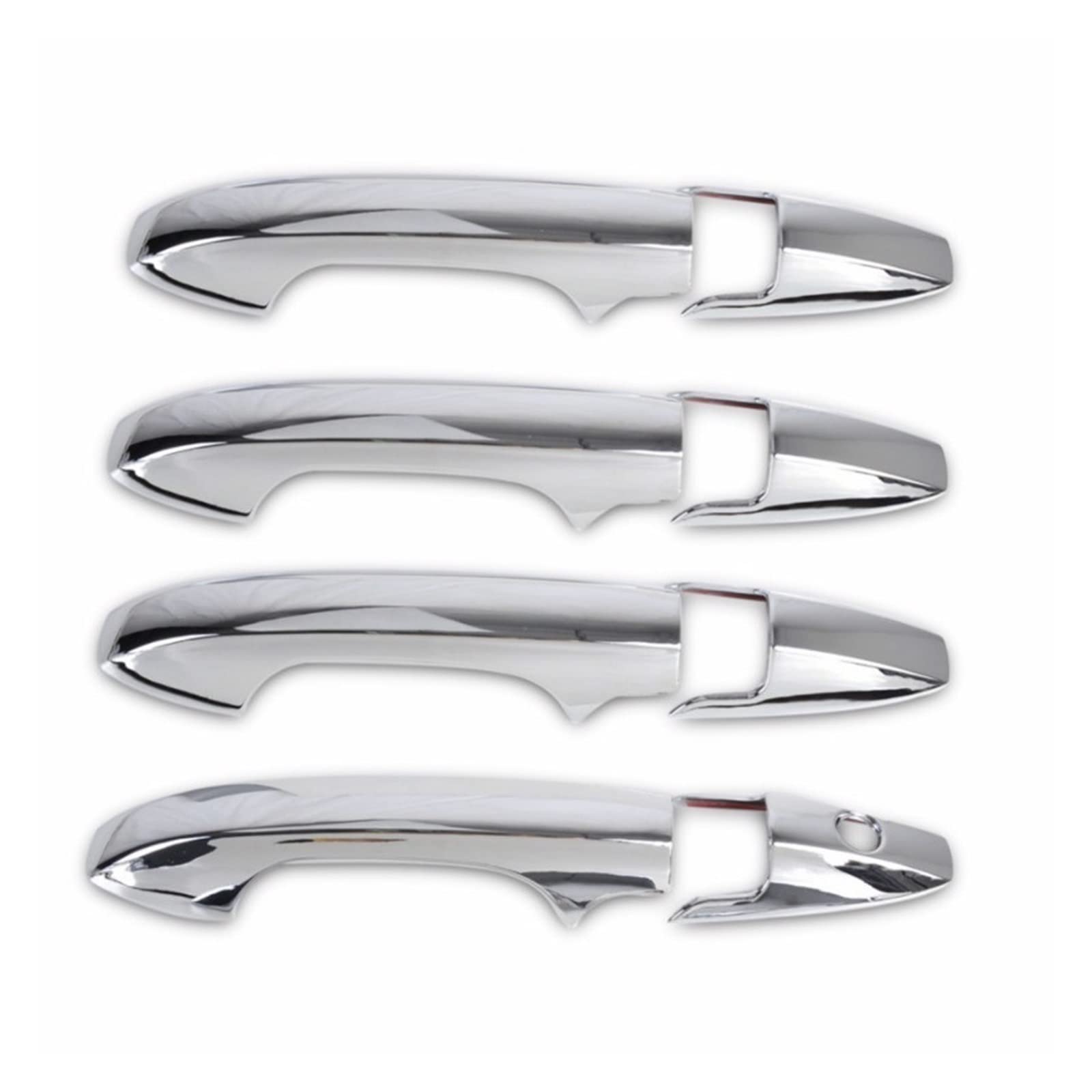 Rinkteea Silver Exterior Car Door Handle For Crv Cr-V 2007-2011 Chrome Carbon Fiber Car Door Handle Cover Trim Sticker Accessories(Silver)