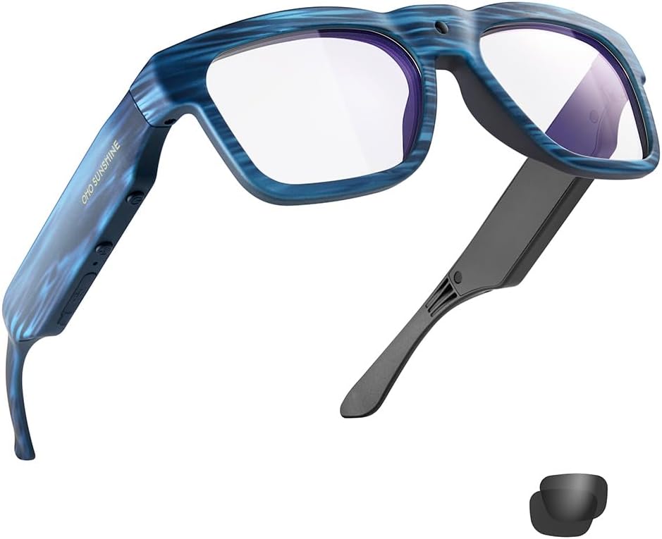 OhO Smart Glasses with Full HD Camera & Open Ear Bluetooth Speaker Headphone,Indoor & Outdoor Sports