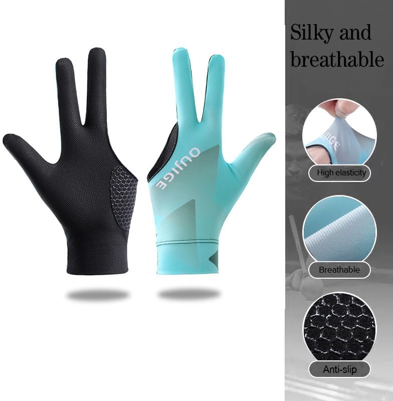 Miniatura 4 de Piece - Guantes de billar transpirables de 3 dedos para un control suave y preciso, izquierdo, individual