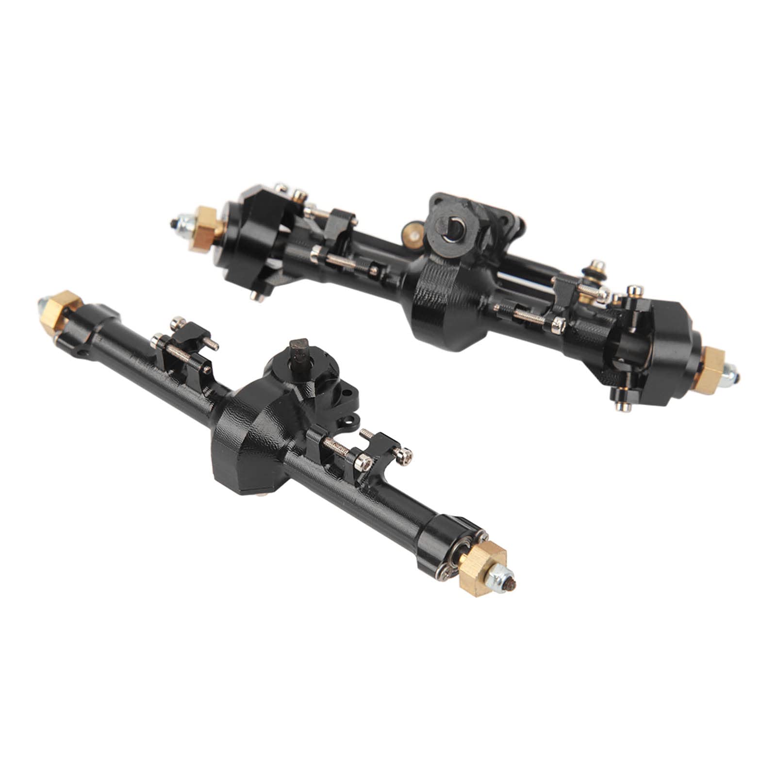 Zestaw Montażowy Metalowej Osi ze Stopu Aluminium RC do Samochodów Axial SCX24 AXI90081 AXI00001 AXI00002 1/24 RC (Czarny)