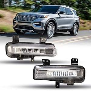 Nixon Offroad Led Fog Lights Assembly for 2020 2021 2022 Ford Explorer, Led Daytime Running Lights Fog Lights Kits w/ Switch Kits/ Wire Harness for Explorer, Passenger Driver Sides