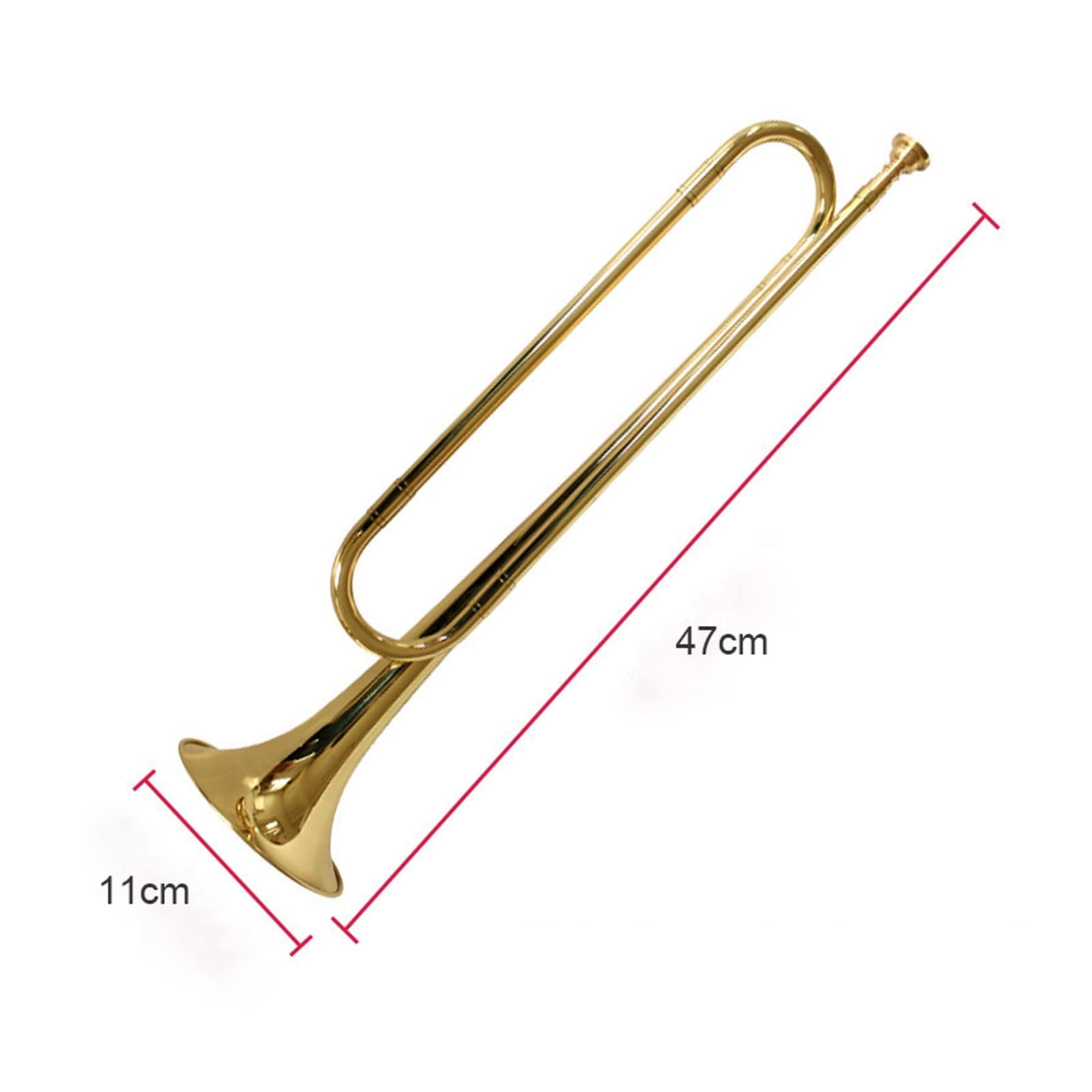 VSOLS Trompete Messing Musical Instrument School Band Anfänger Orchester Bugle Traditionelles Instrument (Color : Gold)