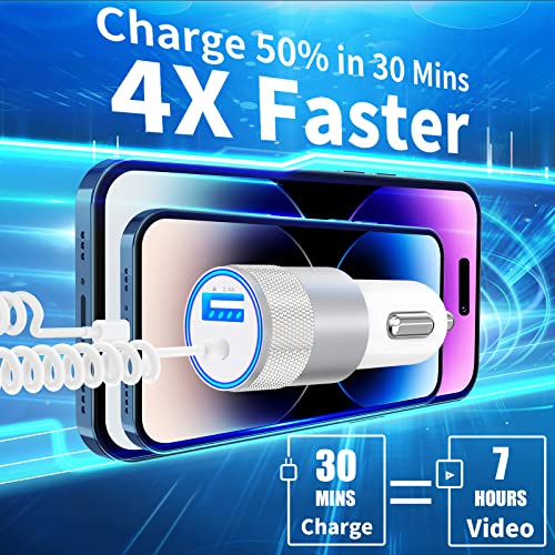 image for [Apple MFi Certified] iPhone Charger Fast Car Charging, Braveridge 4.8