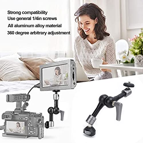 Image of Magic Arm 360 Degree Rotation Articulating Adjustable Friction Power Aluminum Alloy Magic Arm for Filming Tools Video Photography Equipment Black 5 Inches